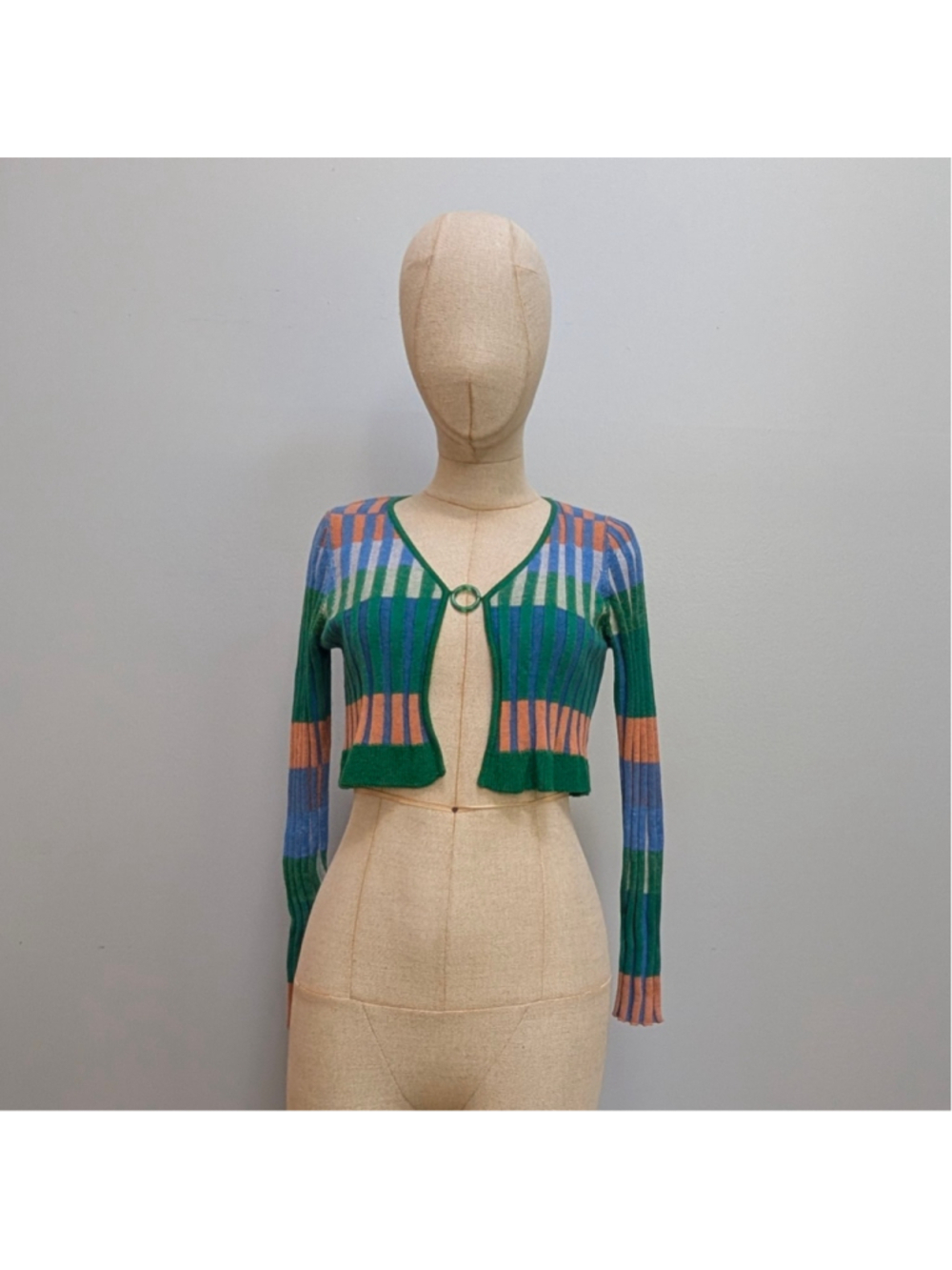Nuuly x Find Me Now Colorblock Knit Cropped Cardigan - XS - Picture 2 of 8